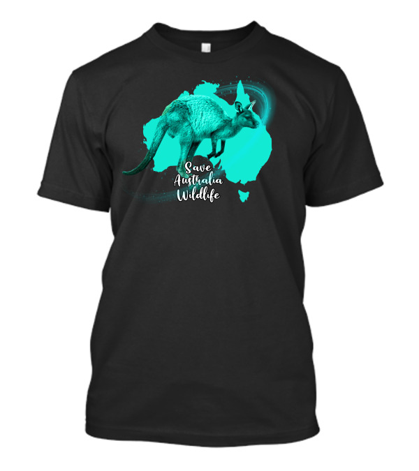 Save Australia Wildlife Kangaroo Map T-Shirt