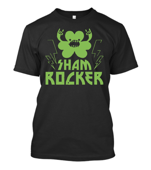 Sham Rocker Shamrock Monster Lightning T-Shirt