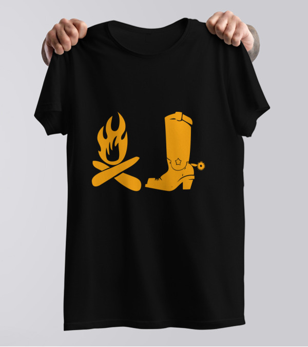 Campfire Cowboy Boot T-Shirt