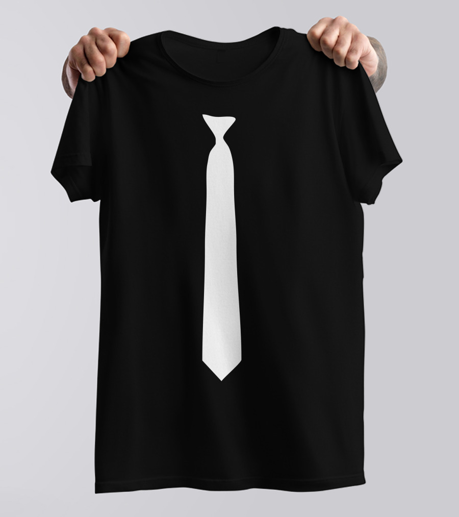 Skinny White Tie T-Shirt