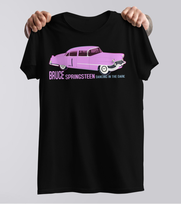 Bruce Springsteen Dancing In The Dark Pink Car T-Shirt