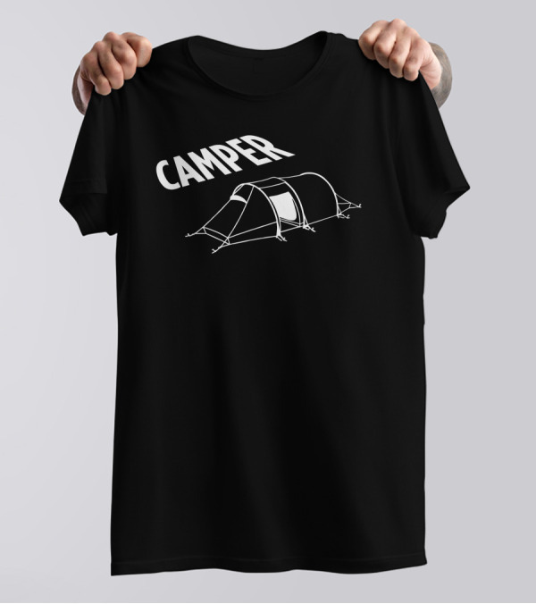 Camper Camping Fun Zelten Zelt Hobby Freizeit Outdoor T-Shirt