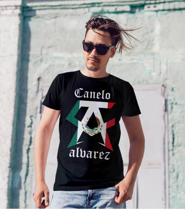 Canelo Alvarez Mexican Flag Emblem T-Shirt