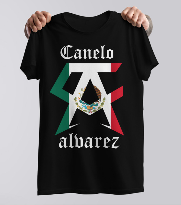 Canelo Alvarez Mexican Flag Emblem T-Shirt