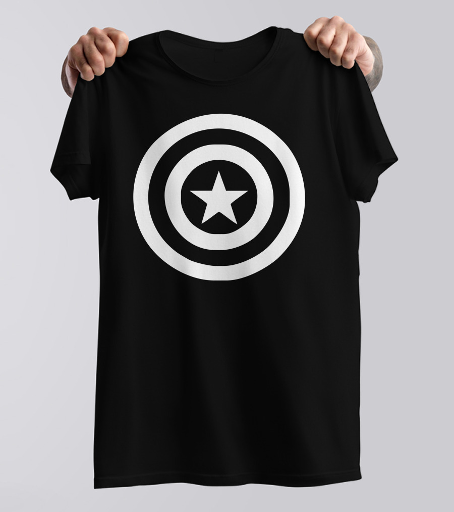 Capitan America Shield Star Vinyl Decal Sticker T-Shirt