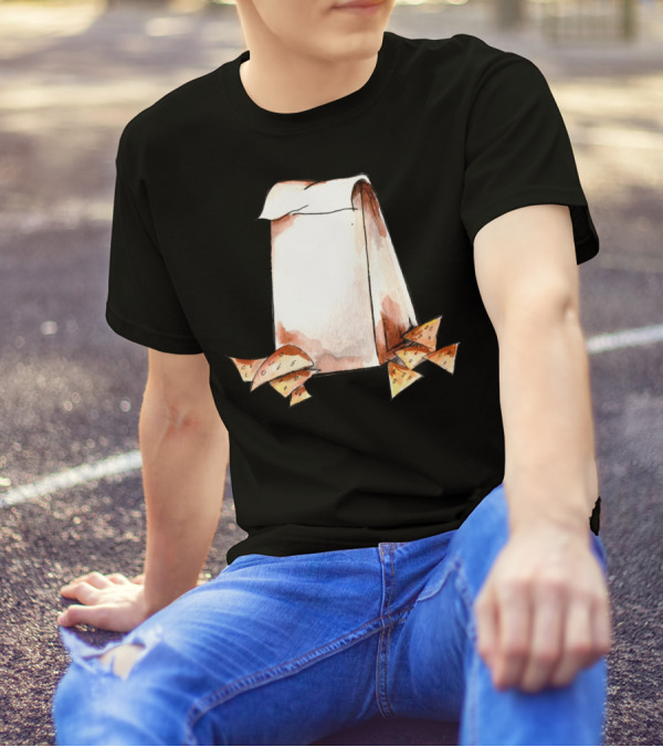 Chips Watercolor Paper Bag Snack T-Shirt