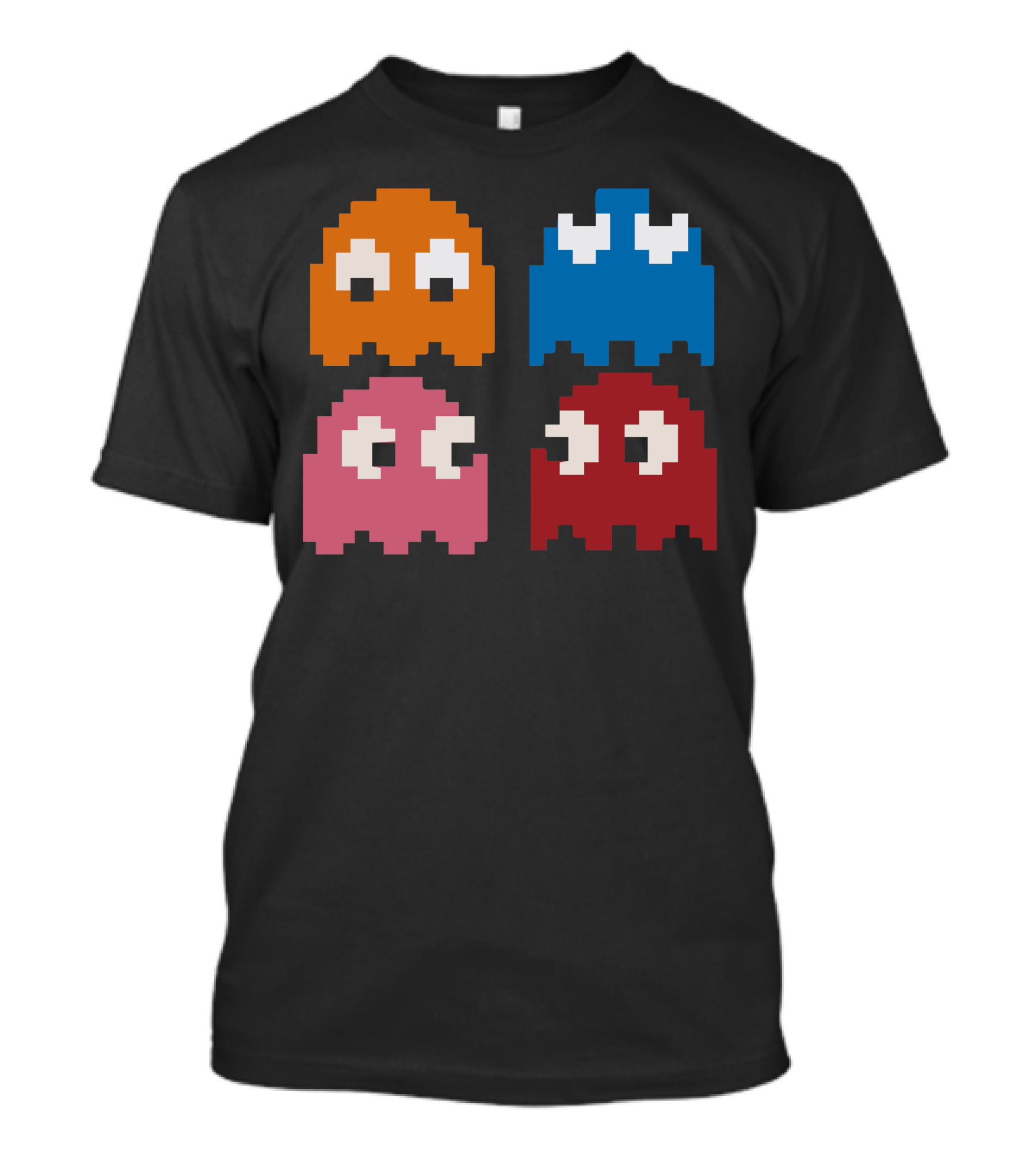 Cool 80s Pacman Ghosts Video Games Vintage Arcade Icons T-Shirt