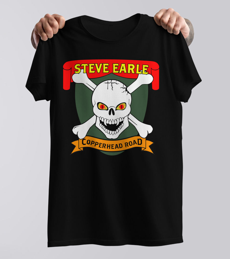 Steve Earle Copperhead Road Skull And Crossbones T-Shirt