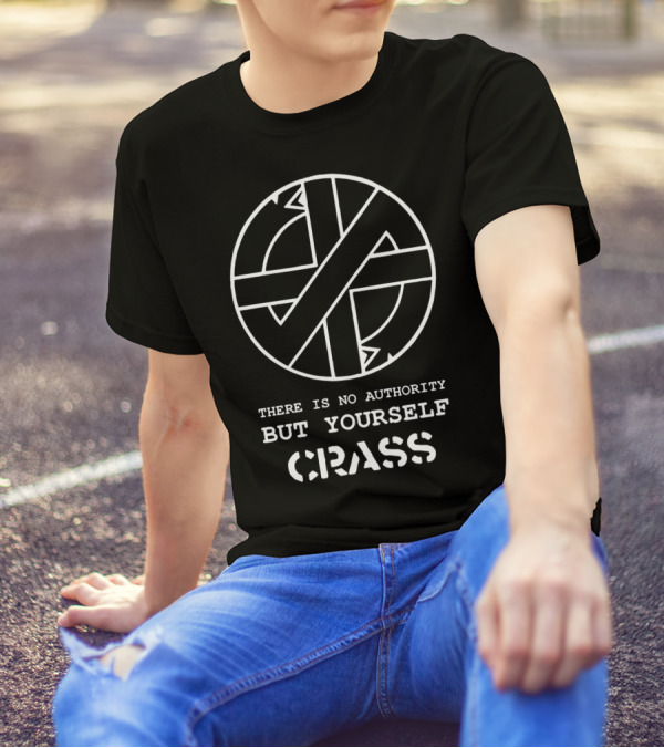 Crass Anarcho-Punk Logo There Is No Authority But Yourself T-Shirt