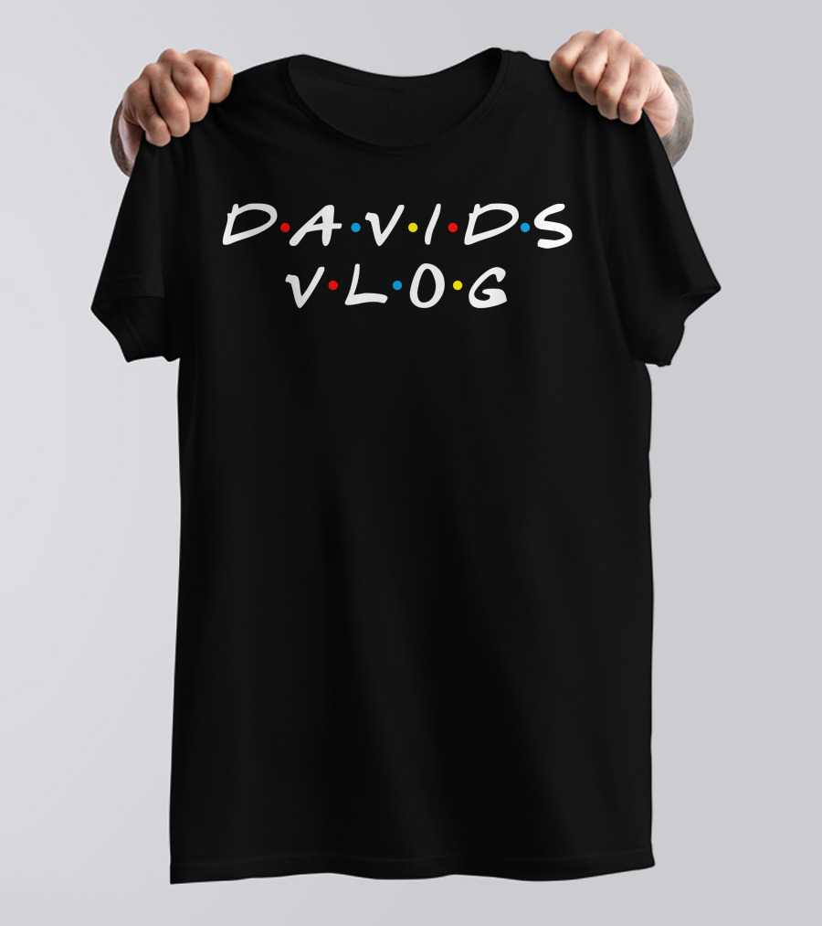 Davids Vlog Friends Inspired Graphic Dark T-Shirt