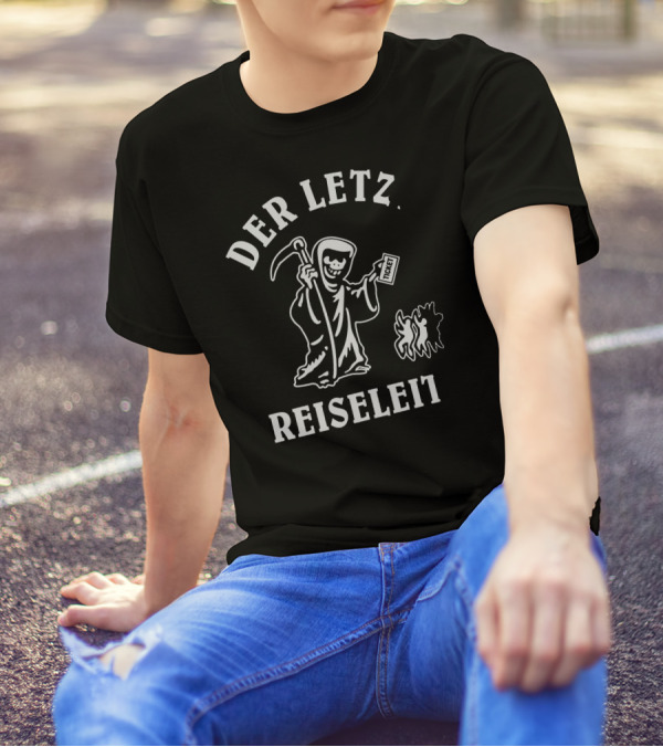 Der Letzte Reiseleiter Grim Reaper With Ticket Character T-Shirt