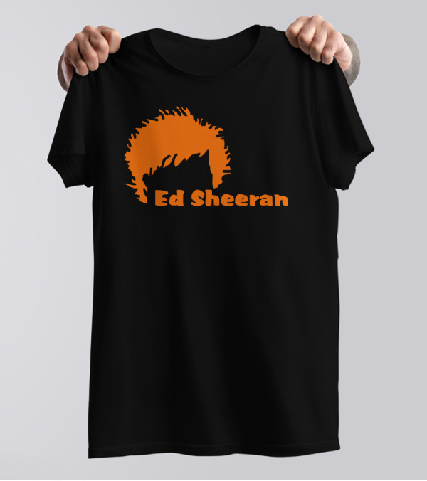 Ed Sheeran Orange Hair Silhouette Music Ginger Singer T-Shirt