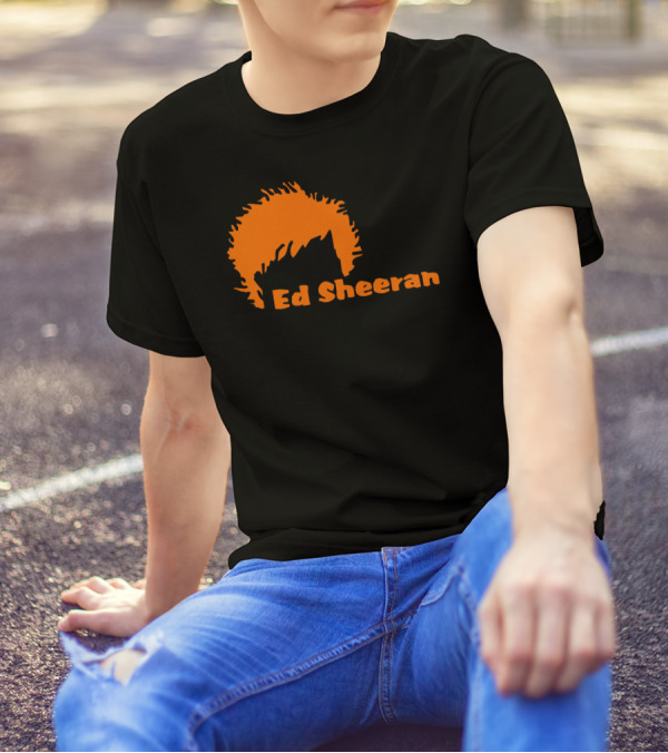 Ed Sheeran Orange Hair Silhouette Music Ginger Singer T-Shirt