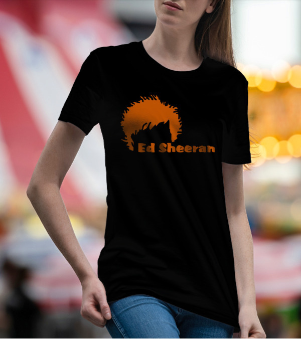 Ed Sheeran Orange Hair Silhouette Music Ginger Singer T-Shirt