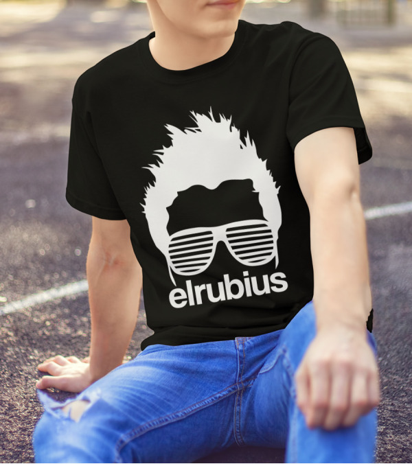 Elrubius Logo With Iconic Sunglasses And Hair T-Shirt