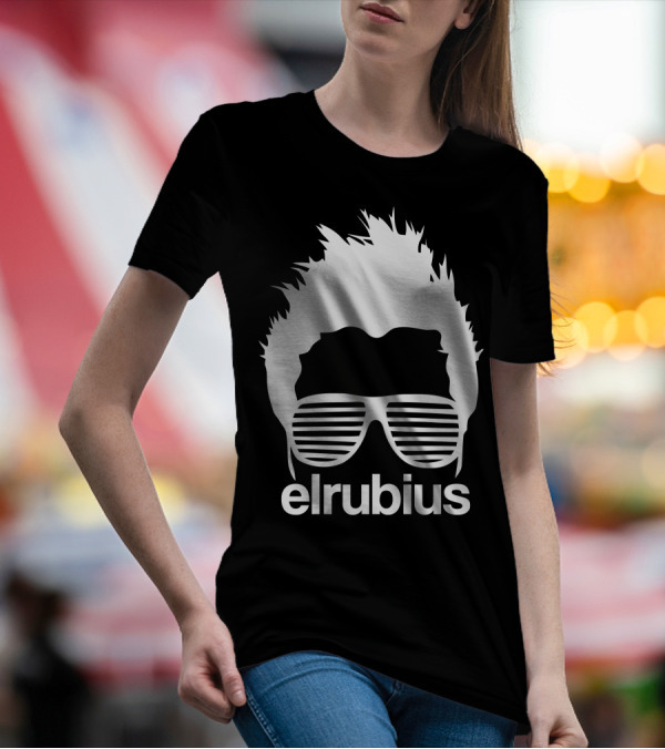 Elrubius Logo With Iconic Sunglasses And Hair T-Shirt