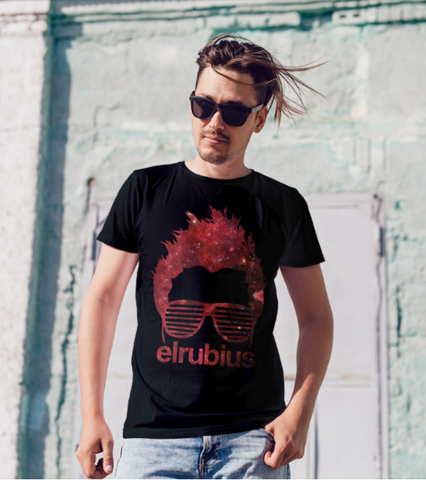 Elrubius Galaxy Hair And Glasses Space T-Shirt