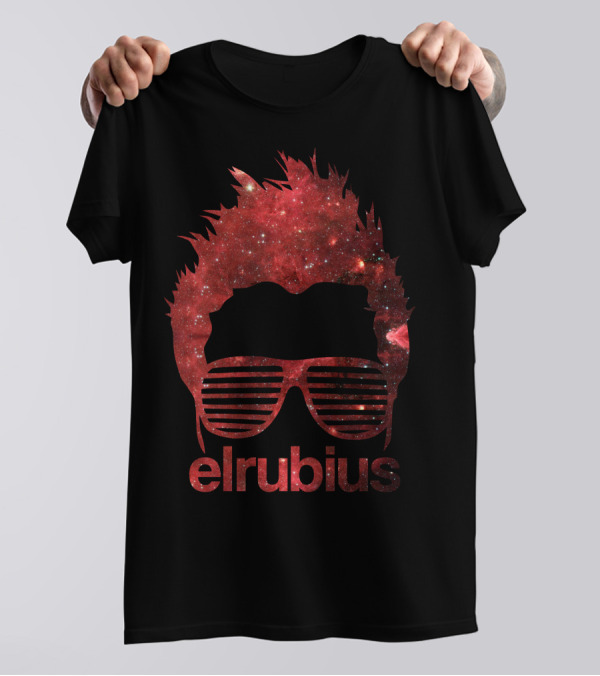 Elrubius Galaxy Hair And Glasses Space T-Shirt