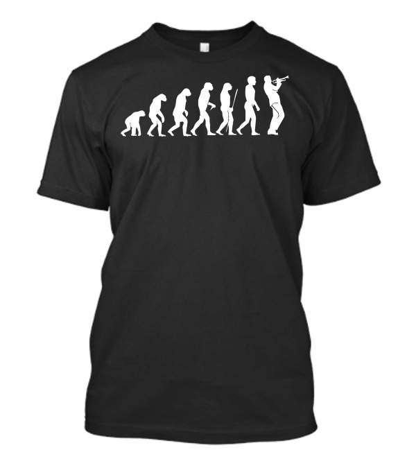 Evolution Trompeter Musik Musiker Instrument Trompete Trumpet Konzert Evolution Of Trumpet Player T-Shirt