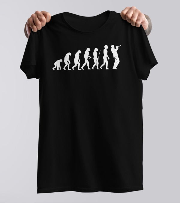 Evolution Trompeter Musik Musiker Instrument Trompete Trumpet Konzert Evolution Of Trumpet Player T-Shirt
