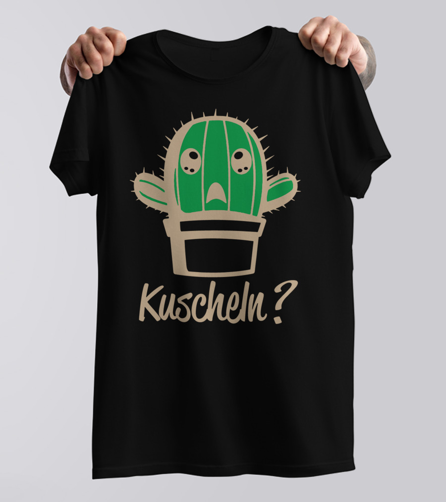 Kuscheln Cactus Comedy Question Mark T-Shirt