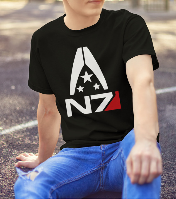 Mass Effect N7 Alliance Logo Stars T-Shirt