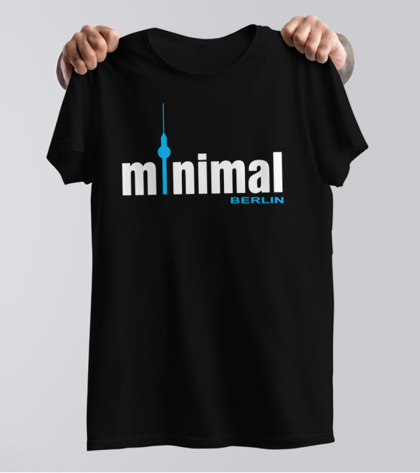 Minimal Berlin TV Tower Icon Typography T-Shirt