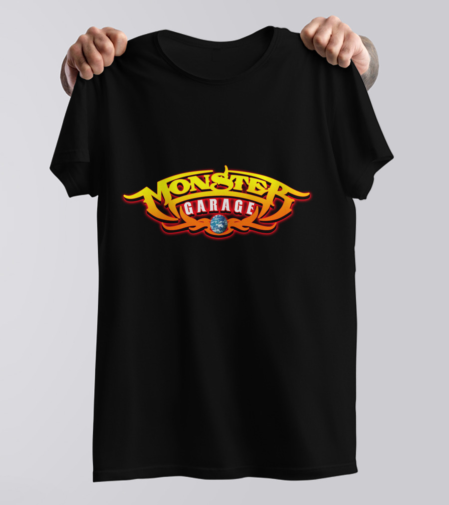 Monster Garage Iconic Flame Logo Earth Edition T-Shirt