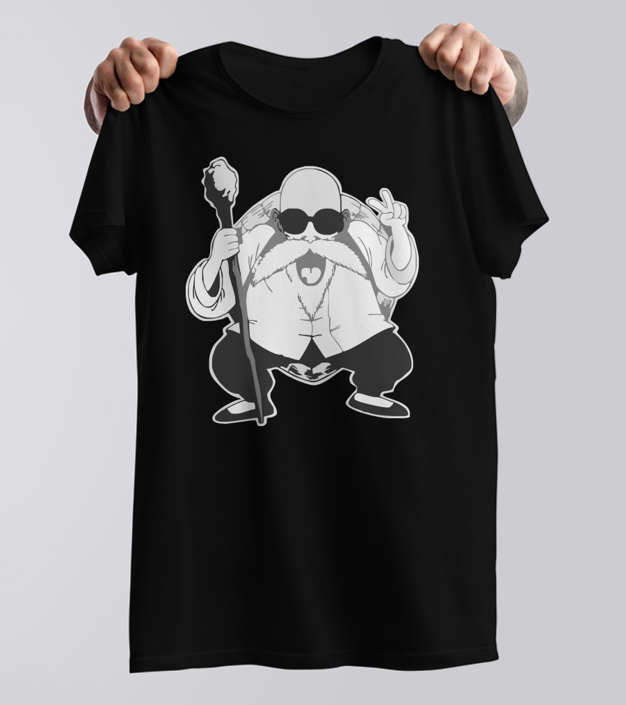 Muten Roshi Peace Pose Dragonball Iconic Character T-Shirt