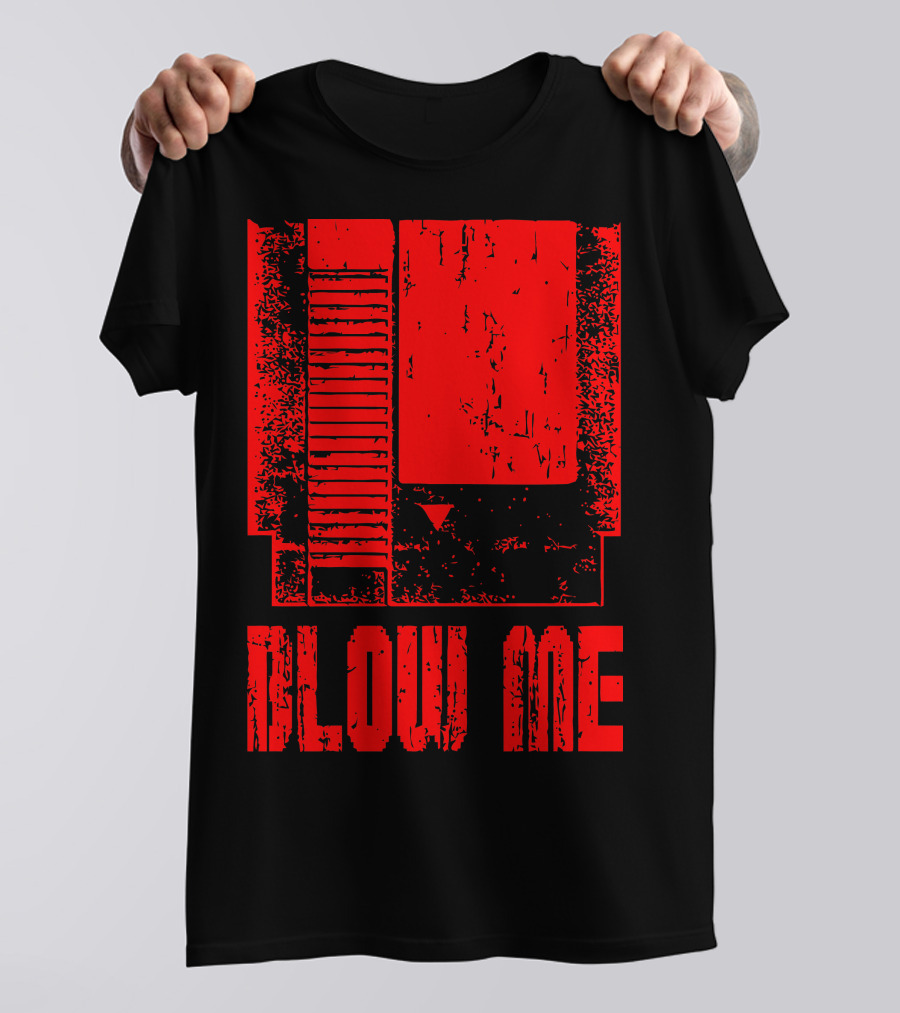 Nes Blow Me Retro Game Cartridge Image T-Shirt
