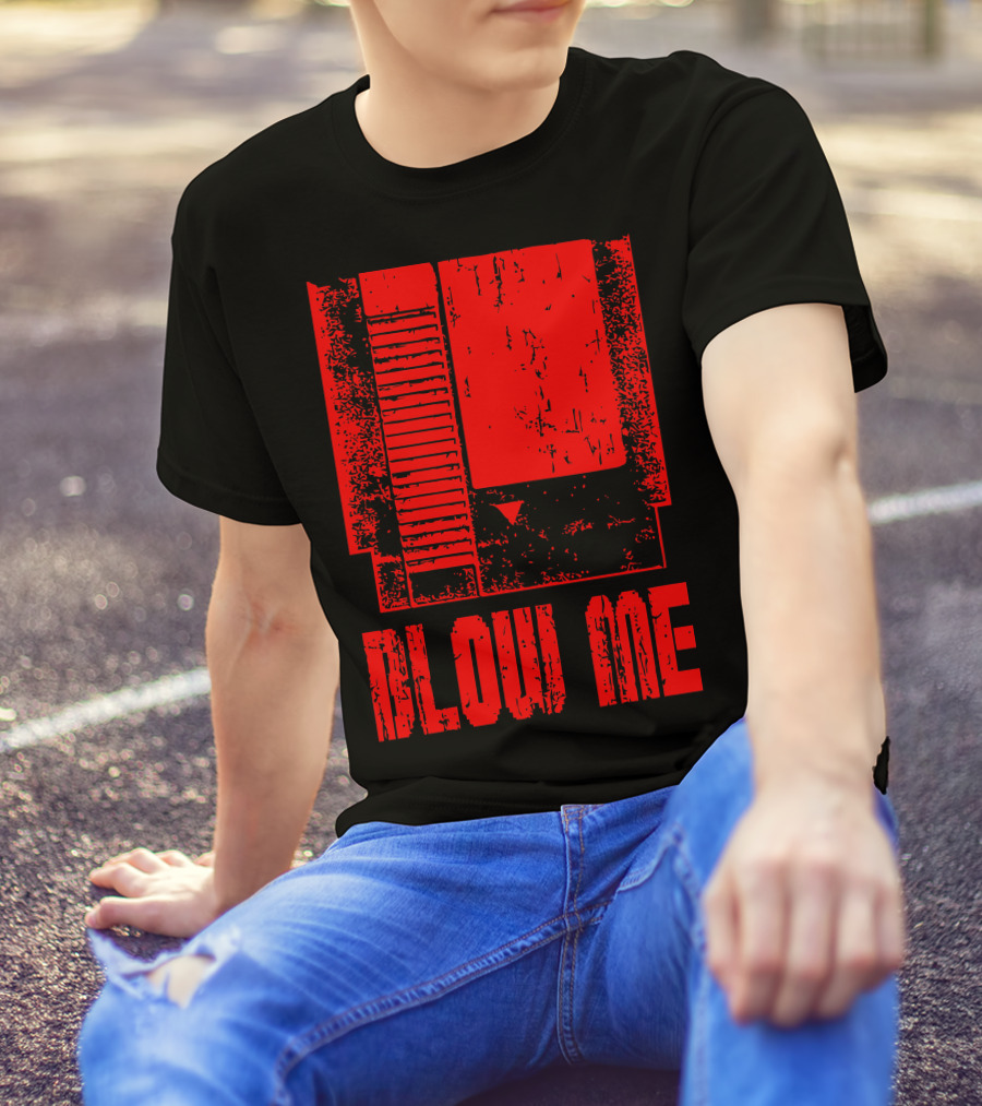 Nes Blow Me Retro Game Cartridge Image T-Shirt