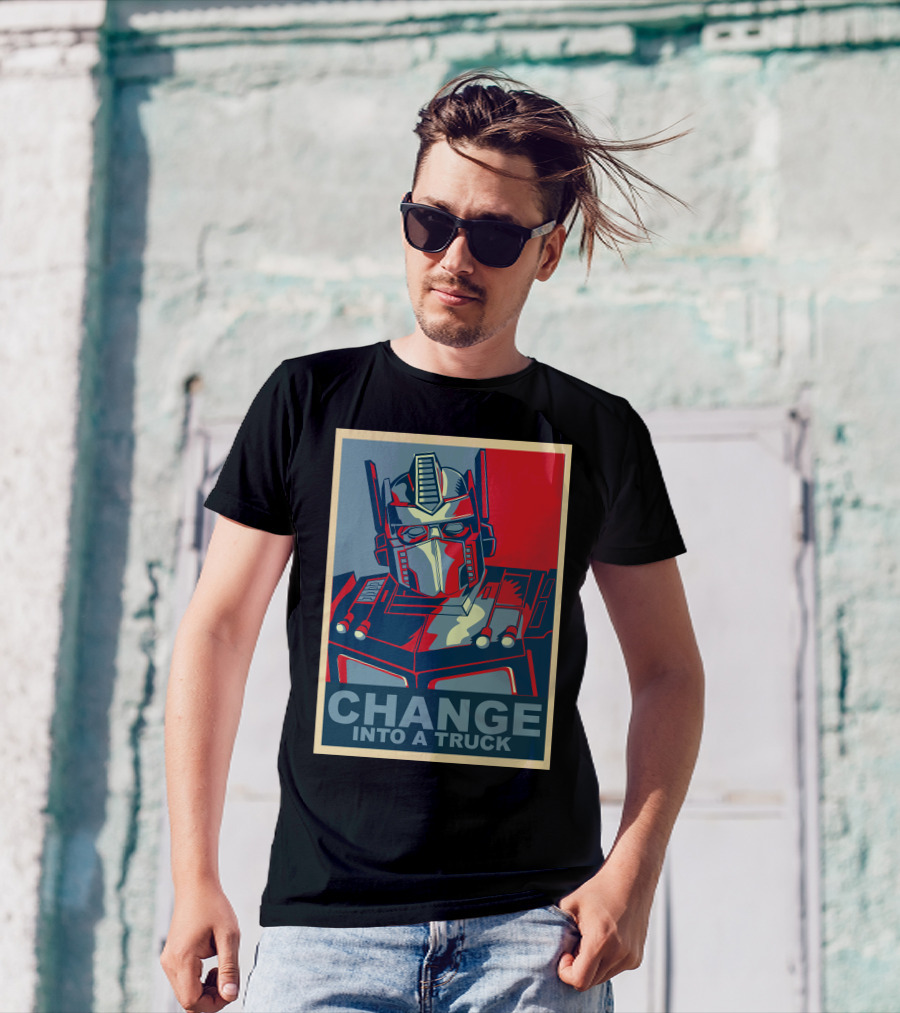 Obey Change Into A Truck Optimus Primed Image T-Shirt