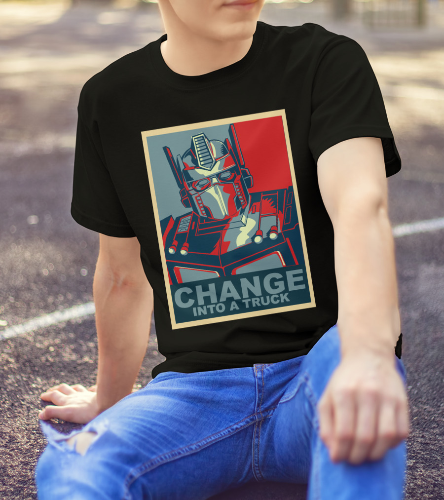Obey Change Into A Truck Optimus Primed Image T-Shirt