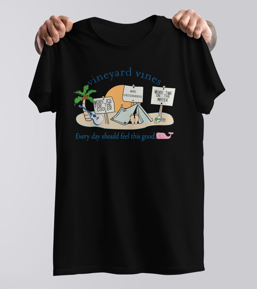 Vineyard Vines More Ice More Cheeseburgers More Time On The Water Every Day Should Feel This Good T-Shirt