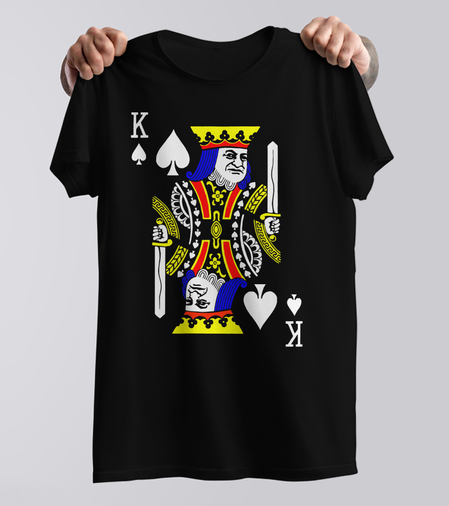King Of Spades Playing Card Party Humor Cool Graph Baseball T-Shirt
