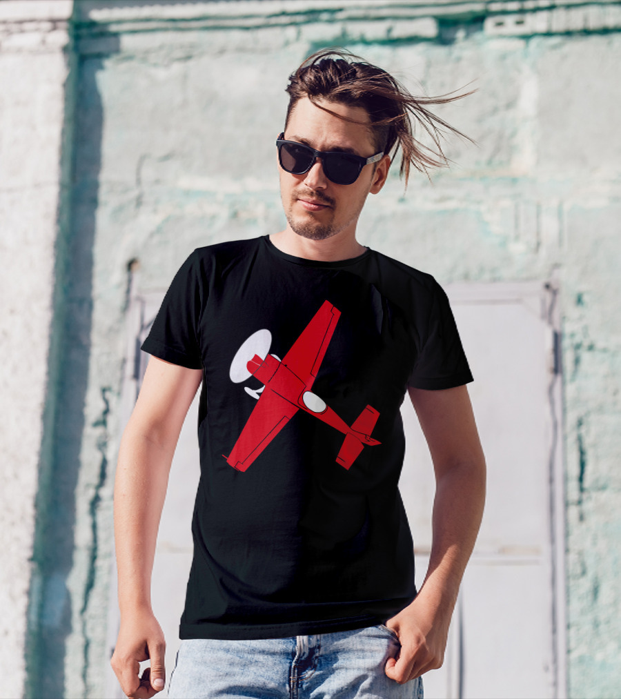 Pilot Flieger Airplane Flugzeug Extra300 RC Flyer Red Aircraft T-Shirt