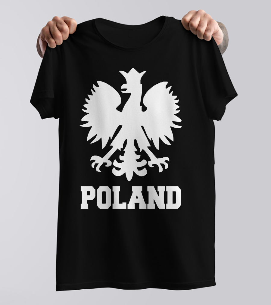 Poland Polska Football Flag Polish Eagle Emblem New T-Shirt