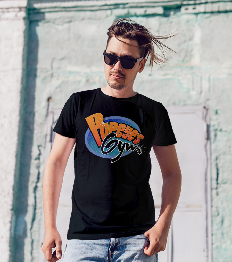 Popeye's Gym Retro Cartoon Fitness Adventure T-Shirt