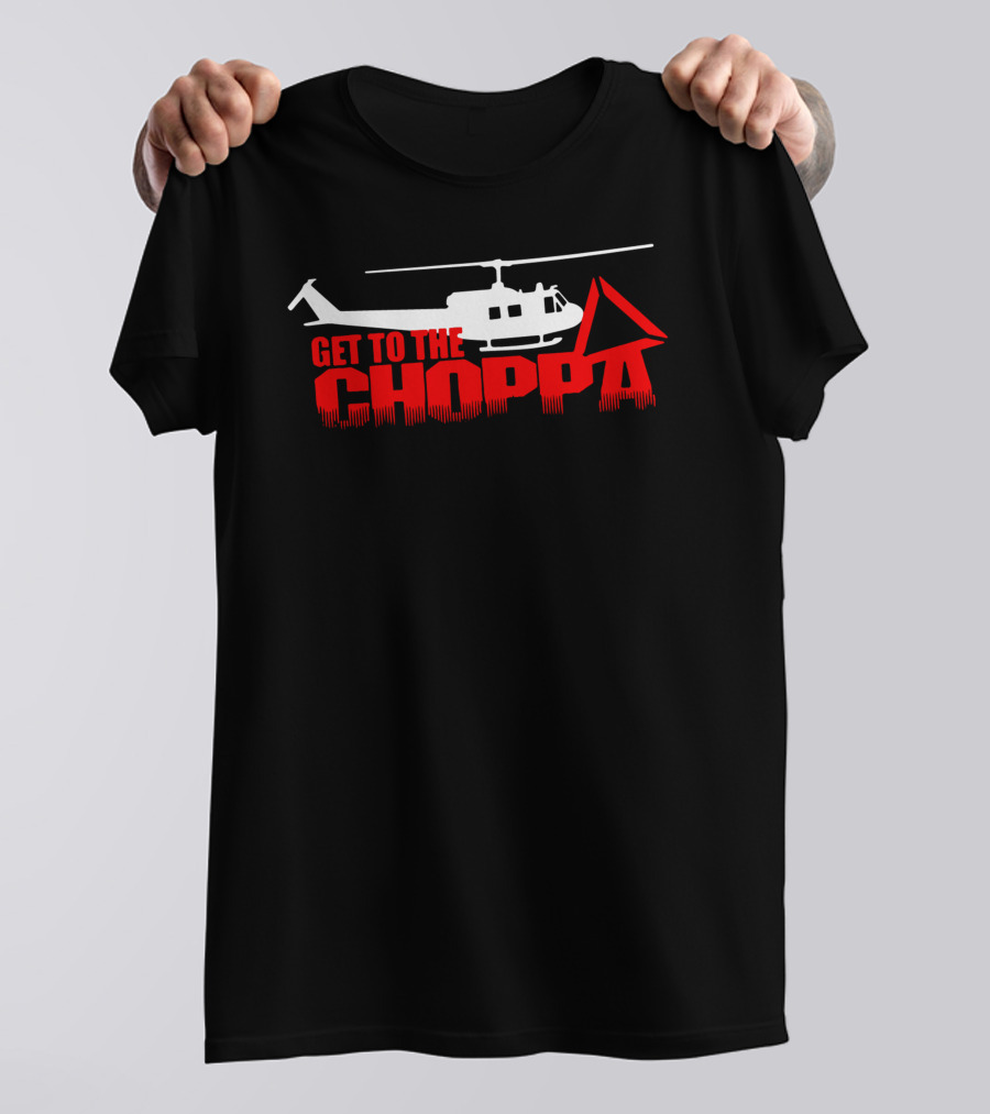 Predator Movie Get To The Choppa Helicopter Arnold Schwarzenegger T-Shirt