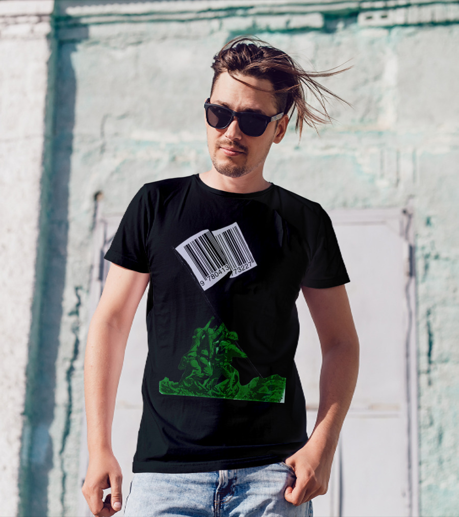 Raising The Barcode Flag Of Commerce T-Shirt