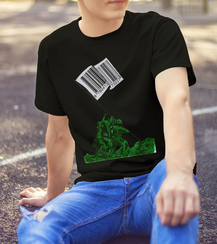 Raising The Barcode Flag Of Commerce T-Shirt