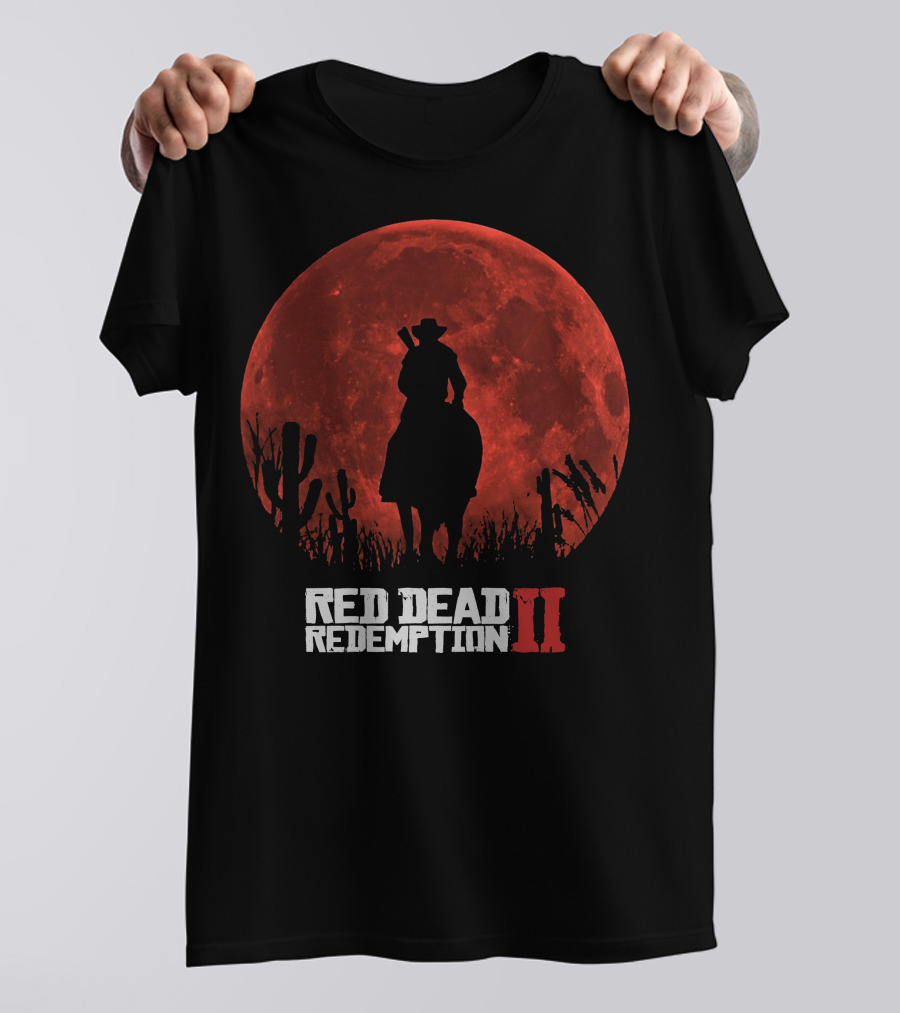 Red Dead Redemption II Red Moon Cowboy T-Shirt