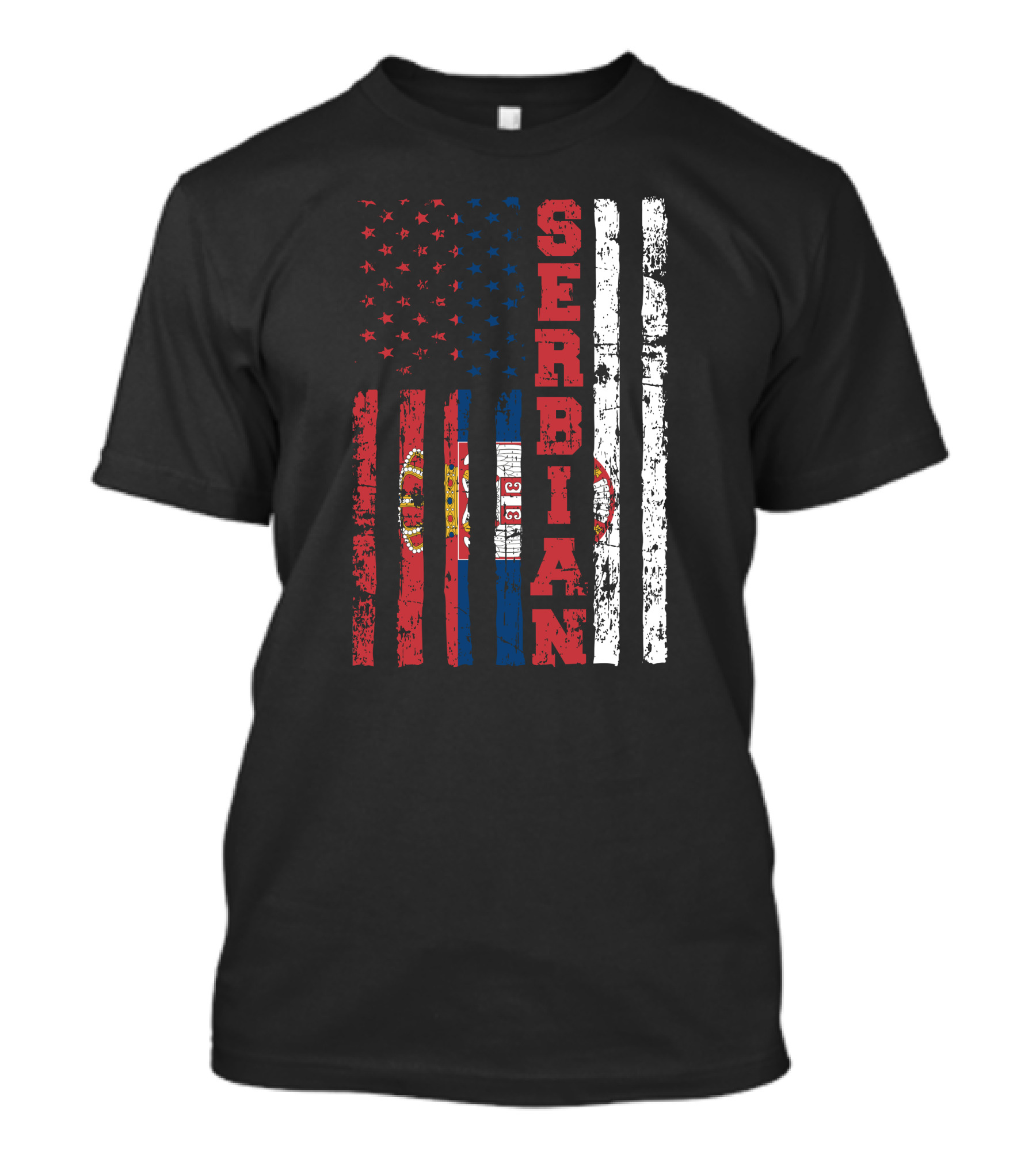 Serbian American Flag T-Shirt