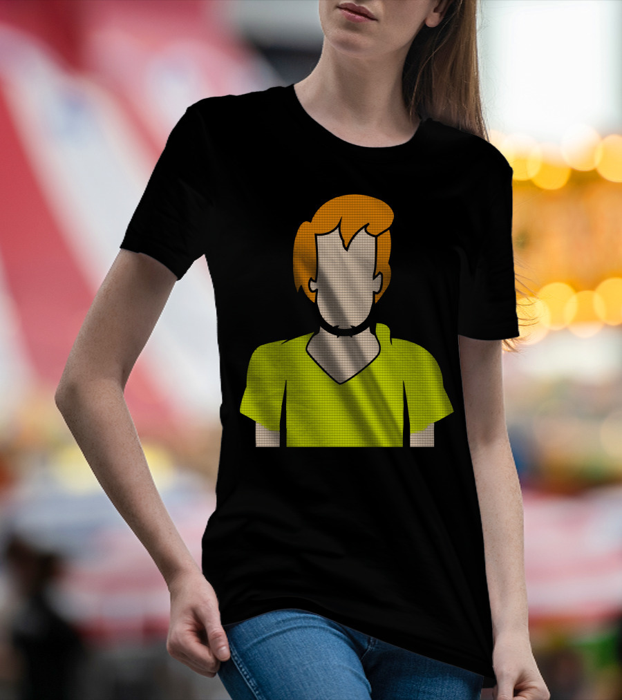 Shaggy Iconic Green Shirt And Orange Hair T-Shirt