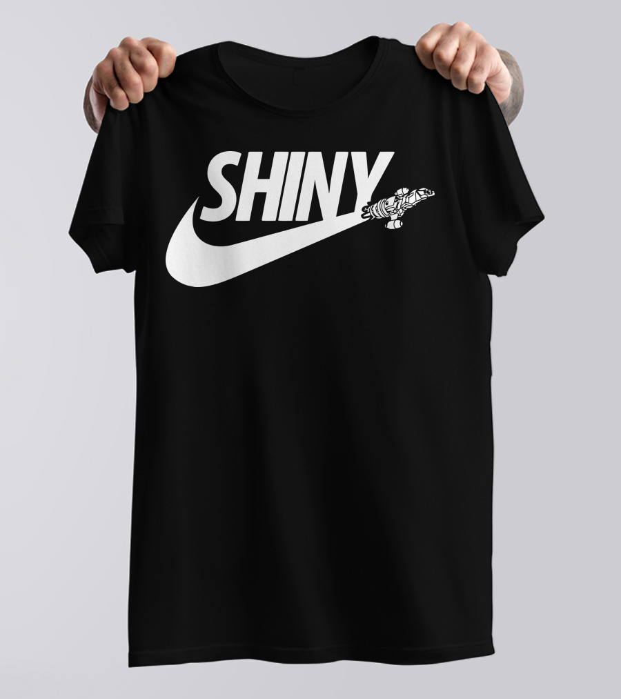 Shiny Serenity Iconic Spacecraft Swoosh T-Shirt