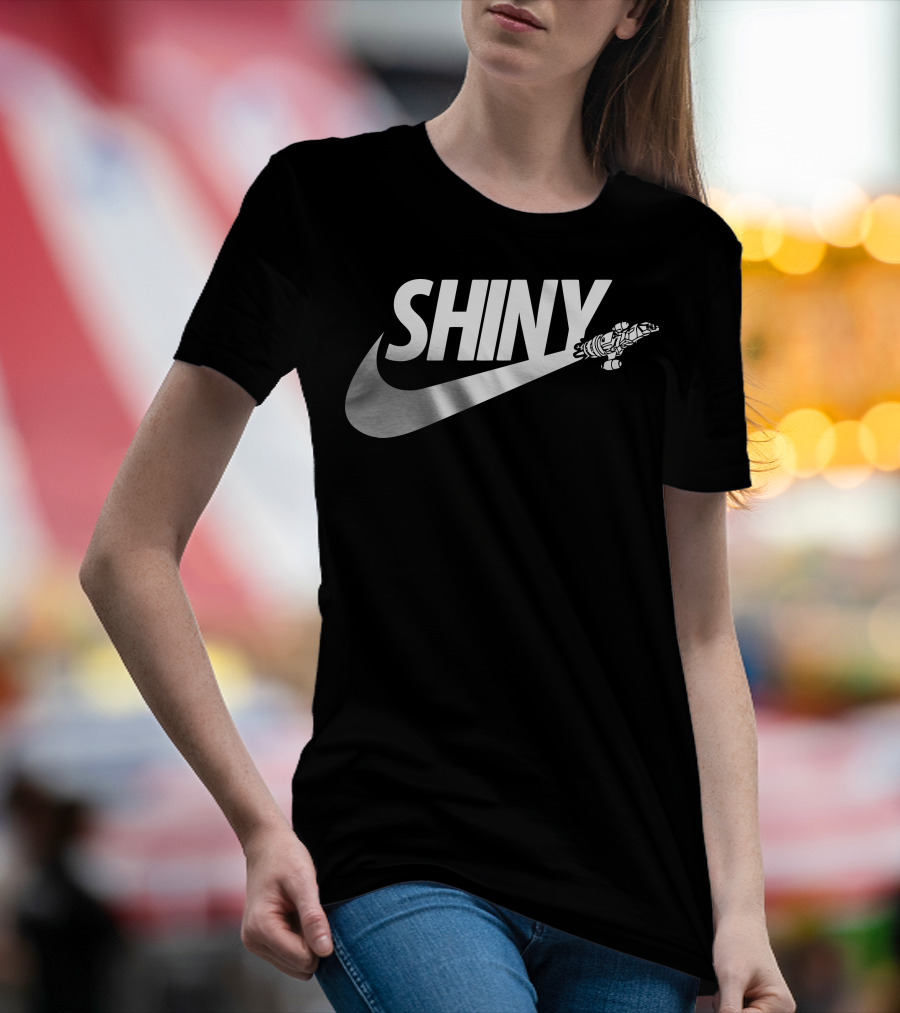 Shiny Serenity Iconic Spacecraft Swoosh T-Shirt