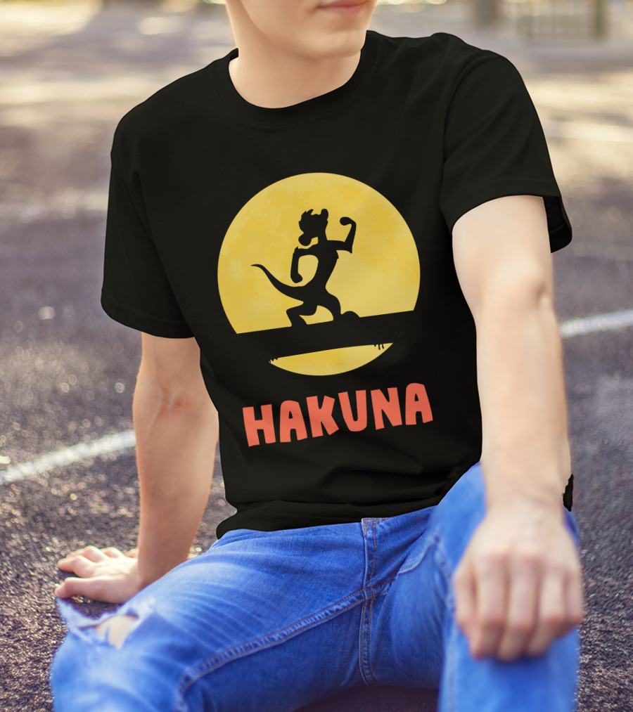 Hakuna Strength Silhouette Bold Yellow Circle T-Shirt