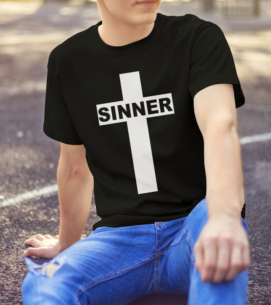 Sinner Cross Christian God Bible New T-Shirt