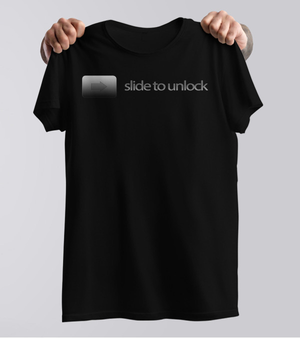 Slide To Unlock Arrow Icon Classic Smartphone Lock Screen T-Shirt