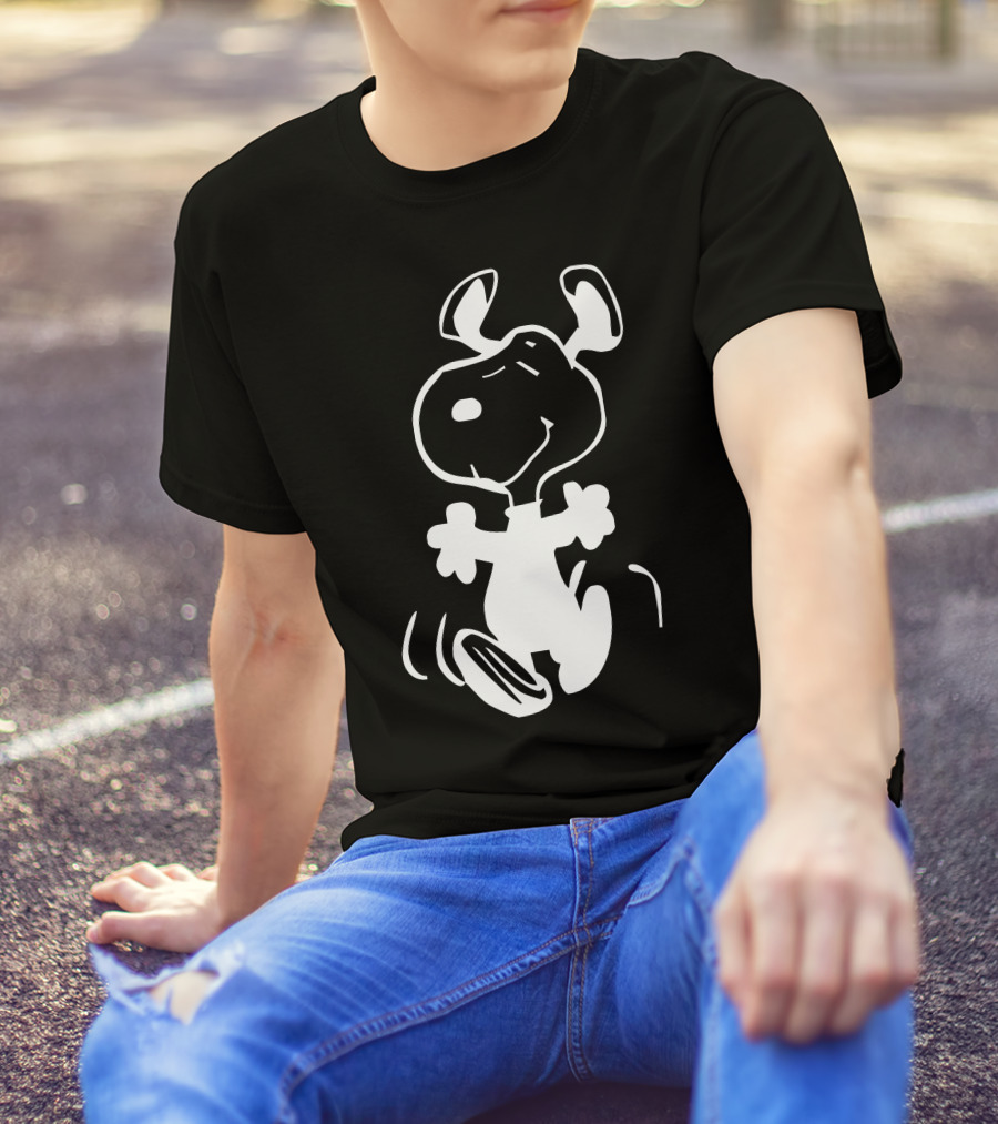 Snoopy Peanuts Woodstock CartoonFumetti Iconic Outline T-Shirt